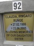 RUNGE Claudia Irmgard 1986-2005