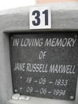 MAXWELL Jane Russell 1933-1994