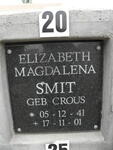 SMIT Elizabeth Magdalena nee CROUS 1941-2001