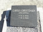 CHRISTENSEN Carola nee LEPPLA 1896-1965
