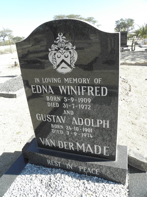 MADE Gustav Adolph 1901-1974 & Edna Winifred 1909-1972
