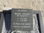 PIETERS Wilma nee POTGIETER 1921-1995