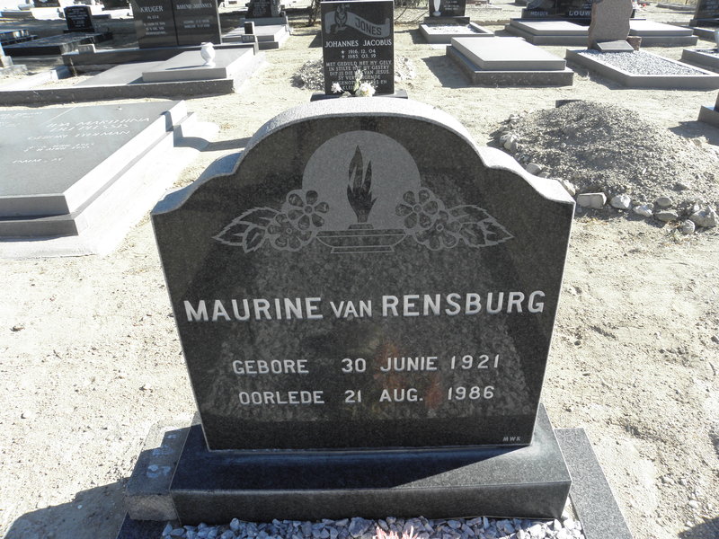 RENSBURG Maurine, van 1921-1986
