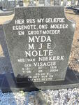 NOLTE M.J.E. previously van NIEKERK nee VISAGIE 1916-2004