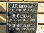 GIESEKKE J.F. 1916-1995 & M. 1916-1994 :: MIDDELBERG K.D. 1941-1995