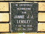 LENSLEY Jannie J.J. 1932-1997