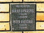 LANGEDYK Sarah 1931-1994 :: RHEEDERS Peter 1953-1991