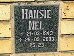 NEL Hansie 1943-2003