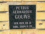 GOUWS Petrus Gerhardus 1928-2004