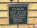 CARLSE Bernadine 1962-2003