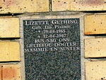 GETHING Lizette nee DU PISANIE 1965-2007