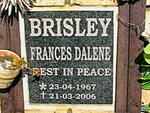 BRISLEY Frances Dalene 1967-2006