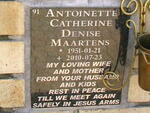 MAARTENS Antoinette Catherine Denise 1951-2010