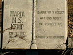 KEMP Maria M.S. 1921-1992