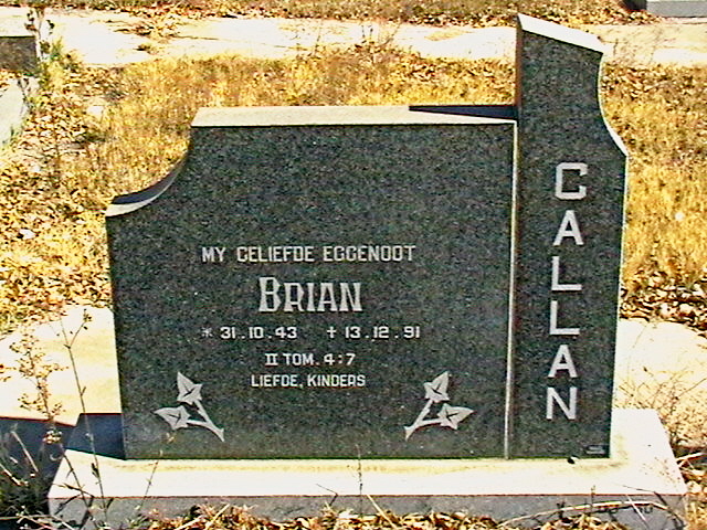 CALLAN Brian 1943-1991