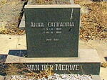 MERWE Anna Catharina, van der 1904-1986