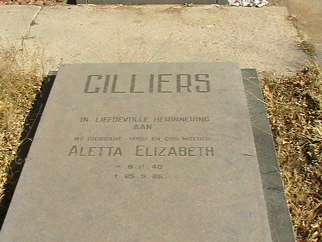 CILLIERS Aletta Elizabeth 1940-1985