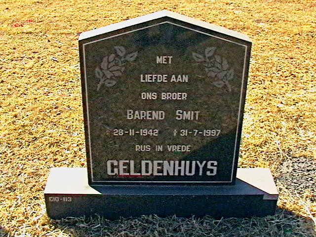 GELDENHUYS Barend Smit 1942-1997