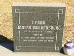 RENSBURG Leana, Jansen van 1979-1993