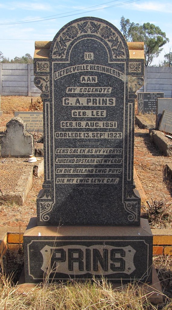 PRINS C.A. nee LEE 1851-1923