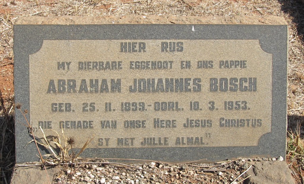 BOSCH Abraham Johannes 1899-1953