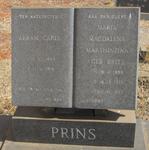 PRINS Abram Carel 1883-1976 & Maria Magdalena Marthinzina BRITS 1895-1975