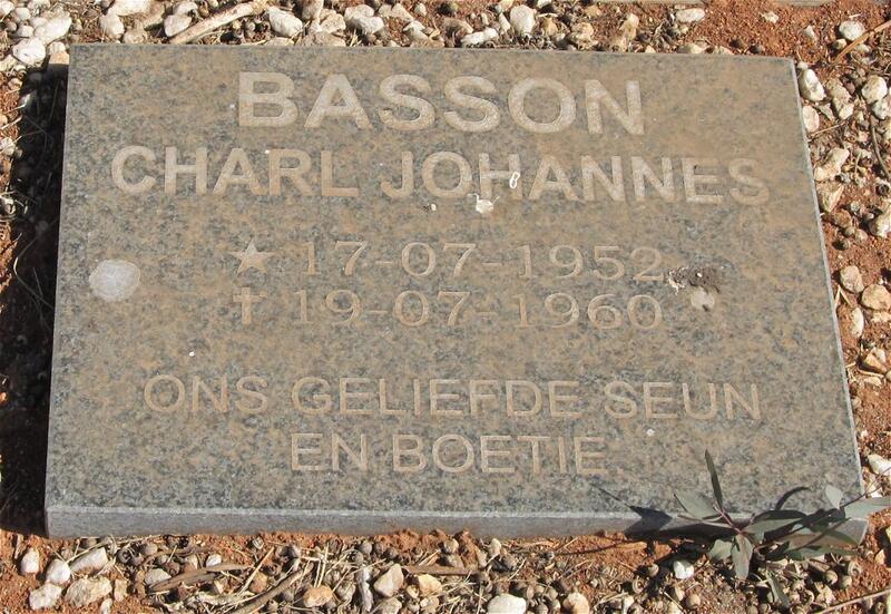 BASSON Charl Johannes 1952-1960