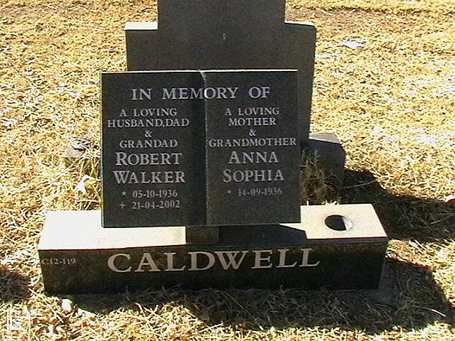 CALDWELL Robert Walker 1936-2002 & Anna Sophia 1936-