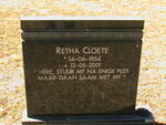 CLOETE Retha 1954-2001