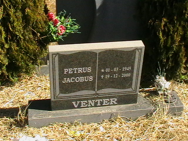 VENTER Petrus Jacobus 1945-2000