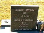 UYS Johannes Rossouw 1957-1996 & Nadia Mykhaylivna 1957-1996