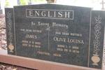 ENGLISH James 1882-1944 & Olive Louisa 1898-1976
