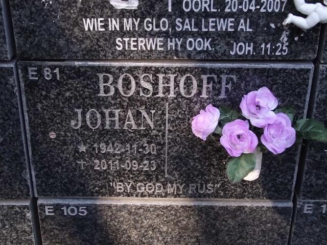 BOSHOFF Johan 1942-2011
