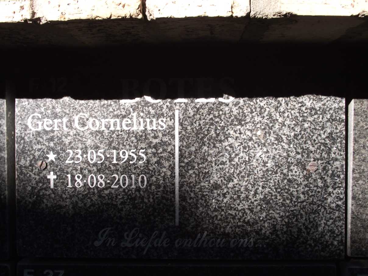 BOTES Gert Cornelius 1955-2010