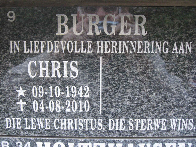 BURGER Chris 1942-2010