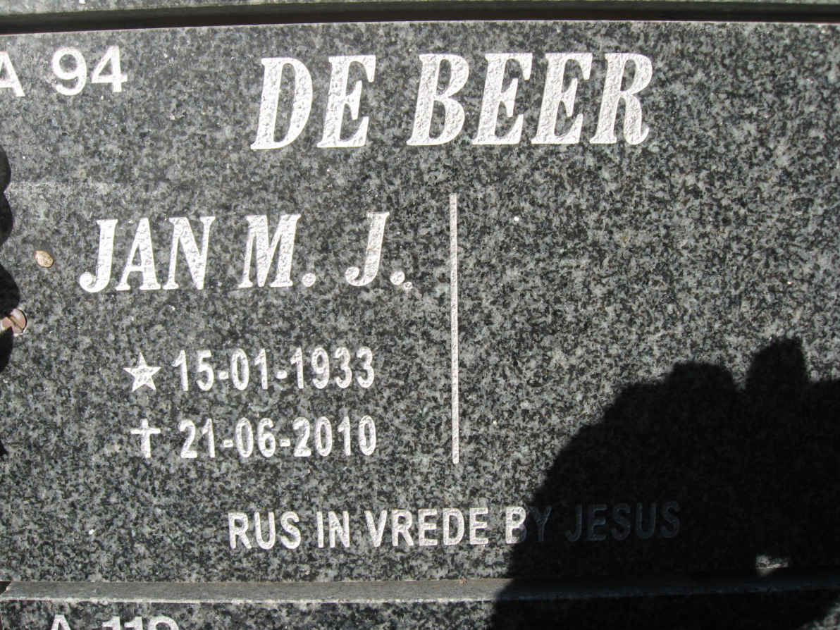 BEER Jan M.J., de 1933-2010