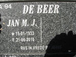 BEER Jan M.J., de 1933-2010