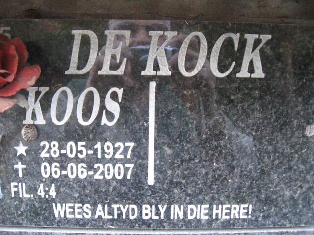 KOCK Koos, de 1927-2007