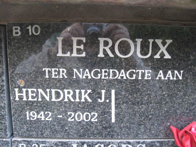 ROUX Hendrik, le 1942-2002