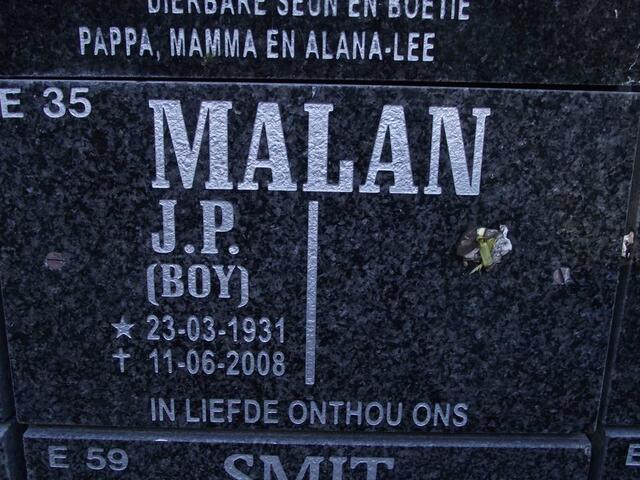 MALAN J.P. 1931-2008