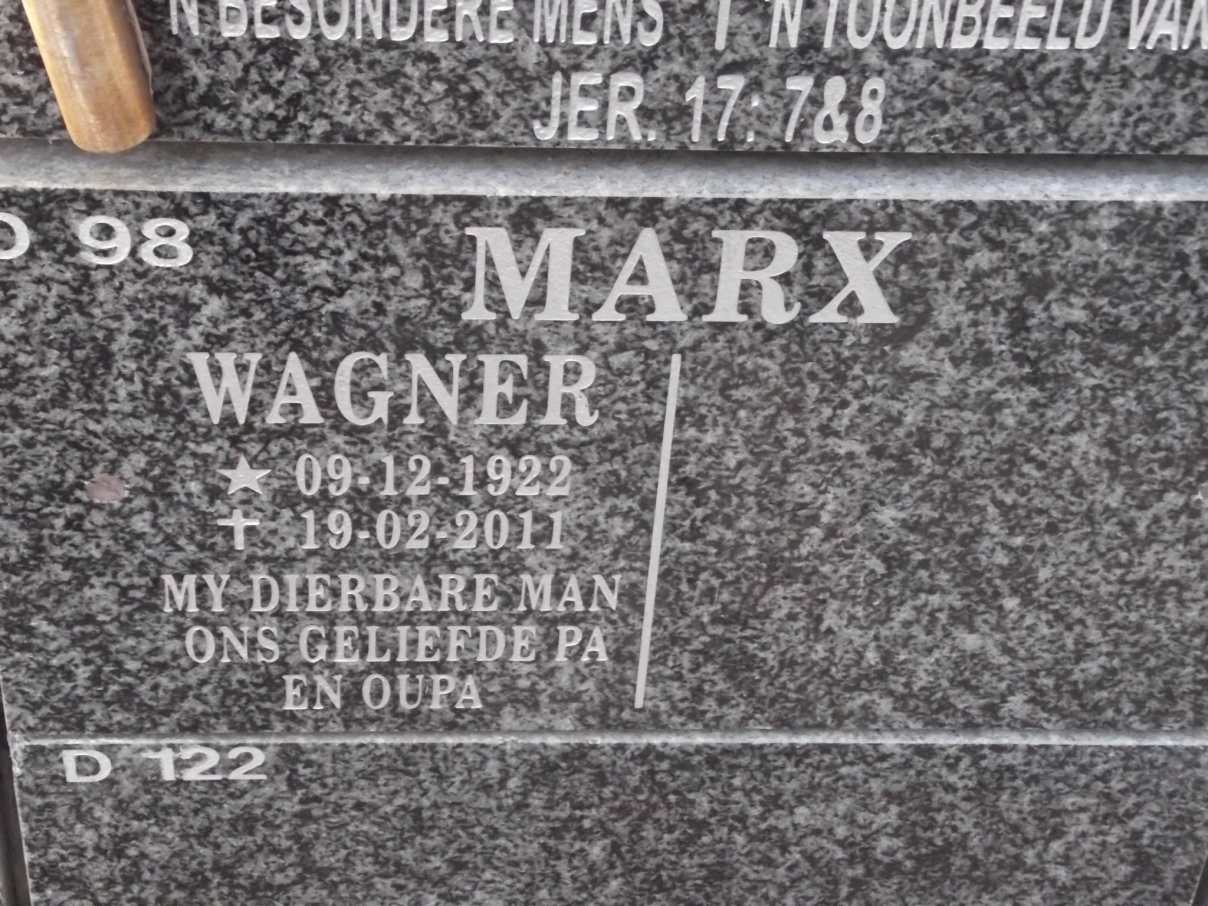 MARX Wagner 1922-2011