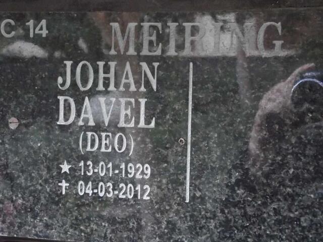 MEIRING Johan Davel 1929-2012