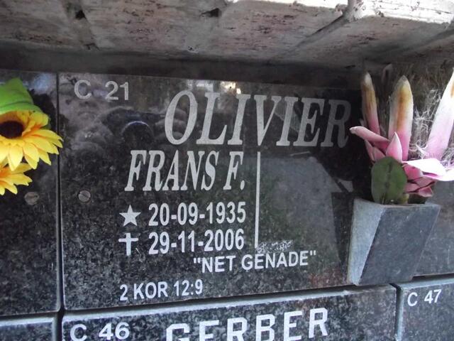 OLIVIER Frans F. 1935-2006