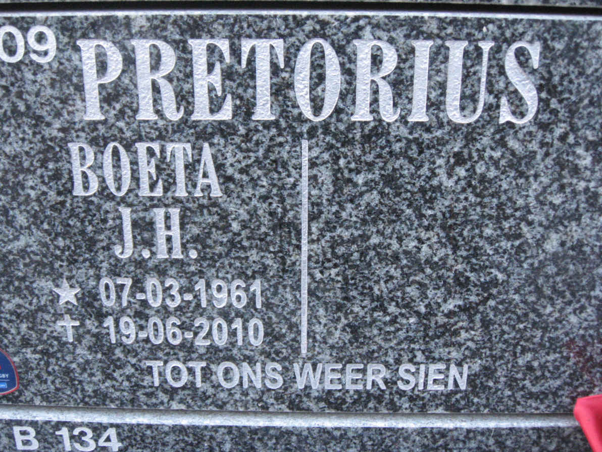 PRETORIUS J.H. 1961-2010