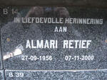 RETIEF Almari 1956-2000