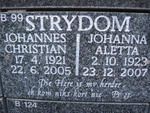 STRYDOM Johannes Christian 1921-2005 & Johanna Aletta 1923-2007