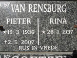 RENSBURG Pieter, van 1936-2007 & Rina 1937-
