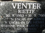 VENTER Riette 1953-2008