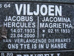 VILJOEN Jacobus Hercules 1933-2000 & Jacomina Magrietha 1933-