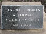 ACKERMAN Hendrik Jeremias 1855-1943